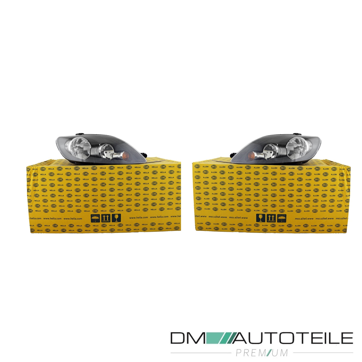 Hella Scheinwerfer H7 Blinker weiß SET passt für VW Golf Plus (521) ab 04-08