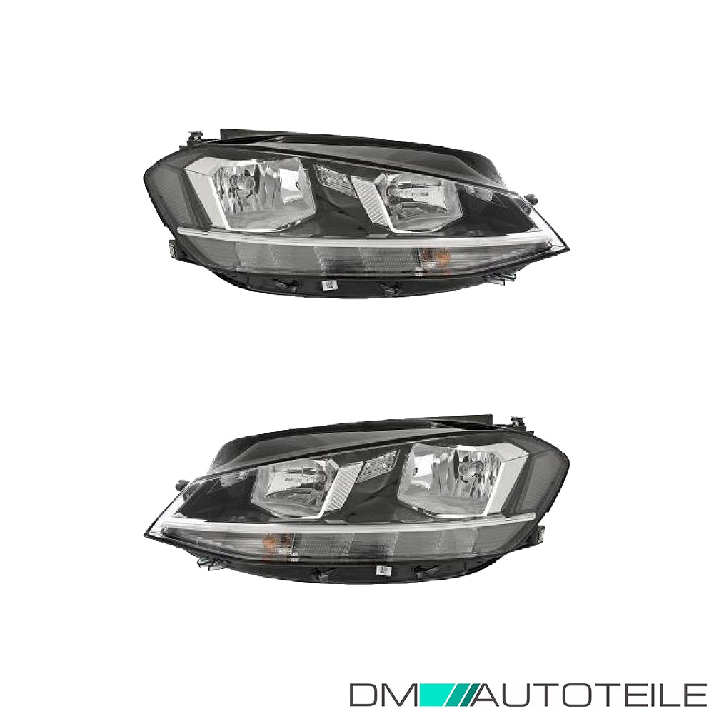 Scheinwerfer H7 Depo + TGFL SET passt für VW Golf VII (BE2/BV5) ab 2017-2021