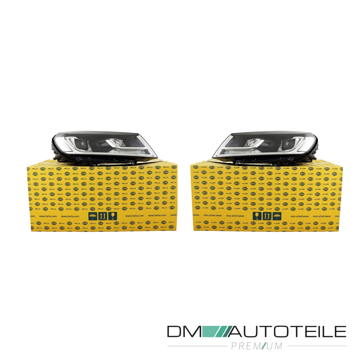 HELLA Bi-Xenon LED Scheinwerfer SET passt für VW Touareg II 7P Facelift 2014>
