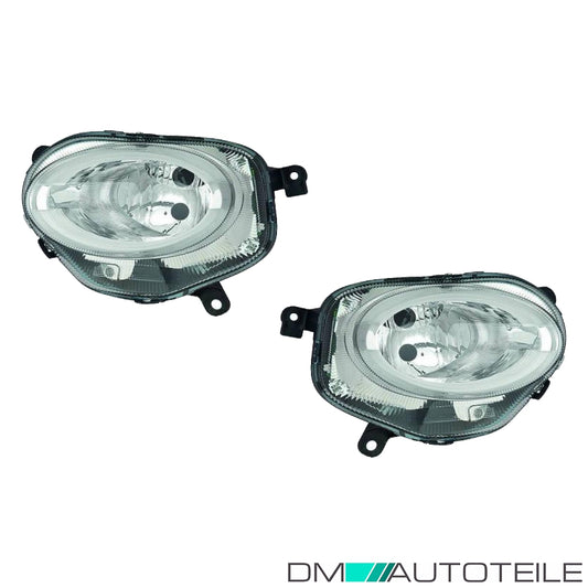 Scheinwerfer Depo H7 Fernlicht LED SET passt für Fiat 500 C ab Baujahr 2016
