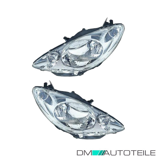 Scheinwerfer H4 SET passt für Peugeot 107 Vorfacelift ab Baujahr 2012-2014