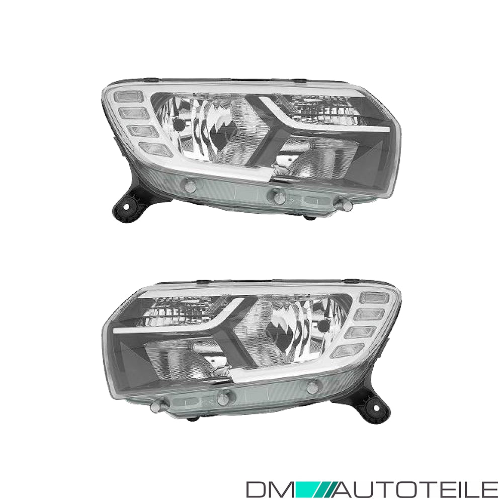 Scheinwerfer SET H7/H7 +LED TFL passt für Dacia LOGAN II MCV Sandero Facelift