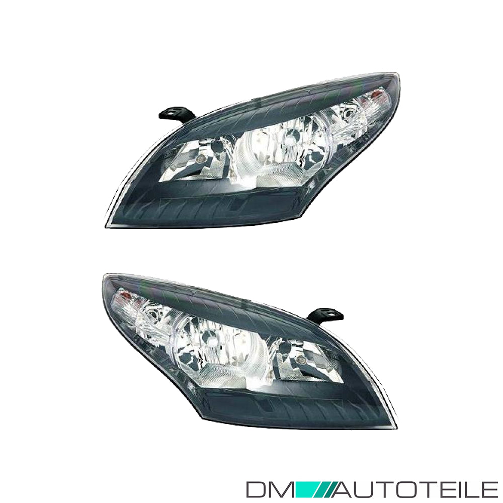 H7/H7 Scheinwerfer SET Schwarz passt für Renault Megane III ab Facelift 2012