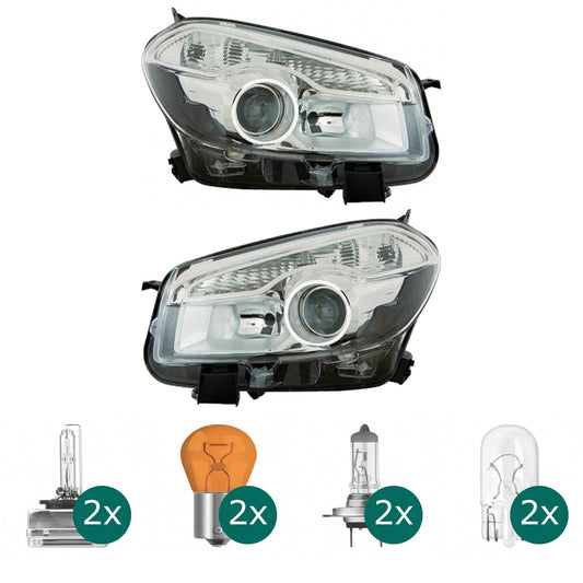 Xenon Scheinwerfer D1S/H7 links passt für Nissan Qashqai / +2 I (J10) ab 10-13 inklusive Leuchtmittel/Birnen