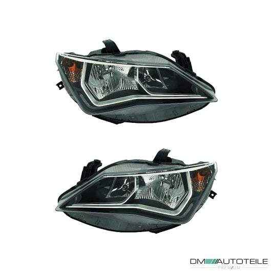 Scheinwerfer Depo H7/LED TGFL SET passt für Seat Ibiza IV (6J5/8/1) ab 15-17
