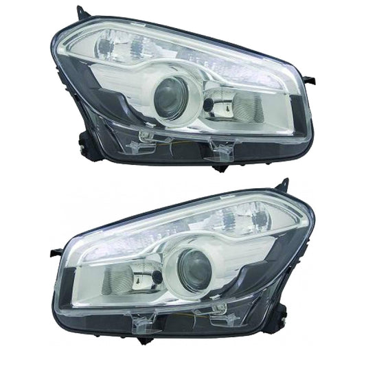 Hauptscheinwerfer SET H7/H7 mit Motor passt für Nissan Qashqai +2 I 10-13