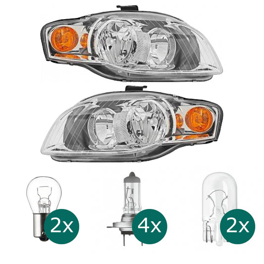 Depo/TYC Scheinwerfer Hauptscheinwerfer Frontscheinwerfer rechts H7/H7 mit Motor für Audi A4 8EC 8ED 8H7 8HE 2004-2007 ink...