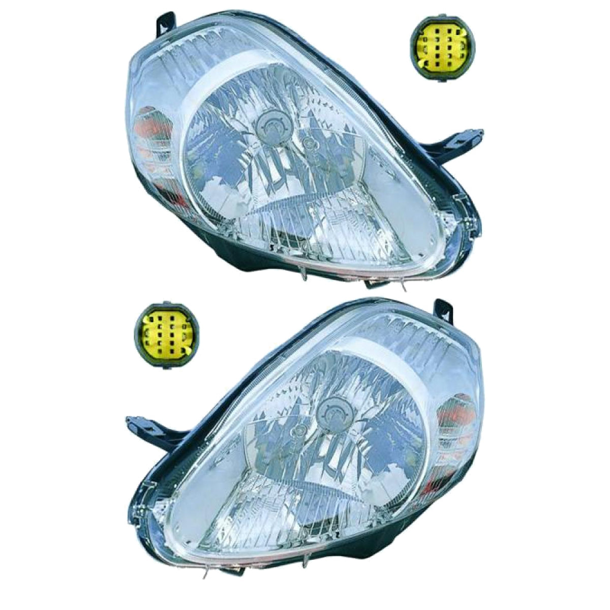 Hauptscheinwerfer SET H4 mit Motor passt für Fiat Grande Punto 05-09