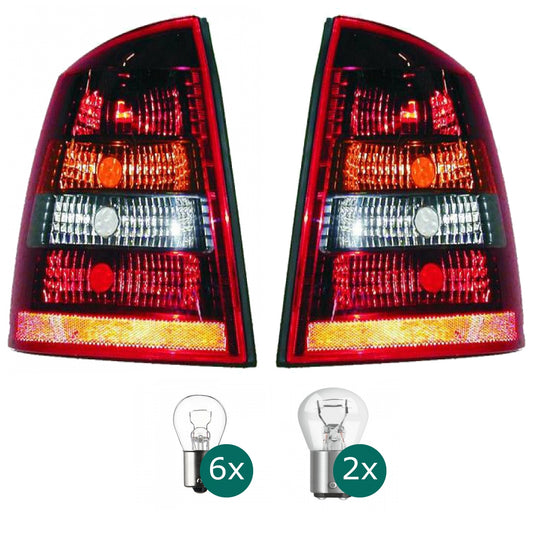 Depo / TYC Heckleuchte Rückleuchte links für Opel Astra G Coupe Cabrio T98 2-Türer Baujahr 2000-2005 inklusive Leuchtmitte...