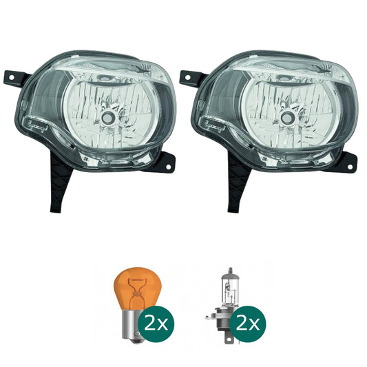 Depo TYC Scheinwerfer Hauptscheinwerfer Frontscheinwerfer links H4 PY21W für Renault Twingo BCM Vorfacelift Baujahr 2015-2...