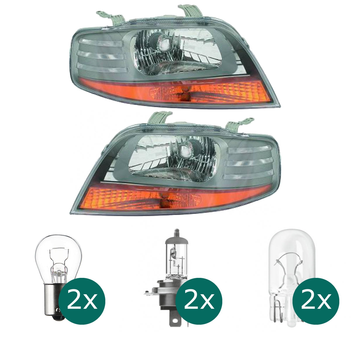 Depo/TYC Scheinwerfer Hauptscheinwerfer Frontscheinwerfer links H4 für Chevrolet Aveo Kalos Daewoo Kalos Baujahr 2002-2008...