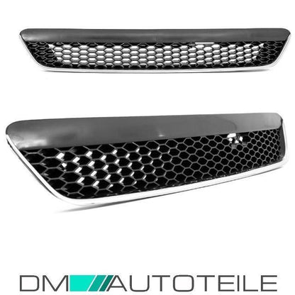 Set Opel Astra G OPC II Design Stoßstange vorne ABS 97-04 inklusive Kühlergitter ohne Emblem mit Chromleiste