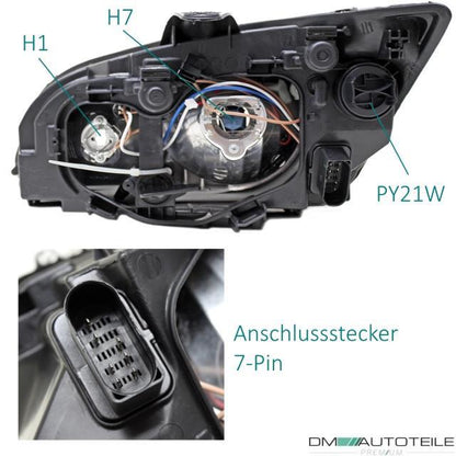 SET Ford Focus II (DA) Halogen Scheinwerfersatz 03-07 inklusive Leuchtmittel