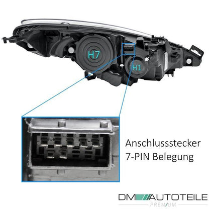 SET Peugeot 207 Scheinwerfer Links & Rechts Halogen H7/H1 06-09 mit LWR