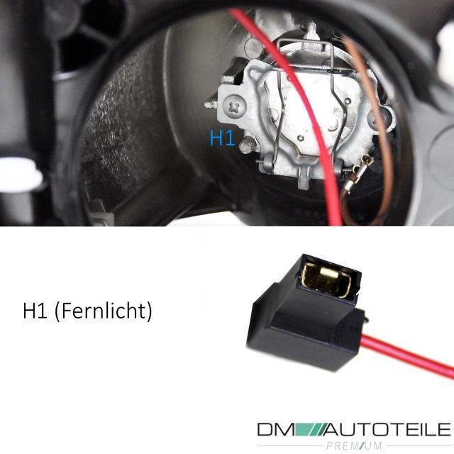 SET Peugeot 207 Scheinwerfer Links & Rechts Halogen H7/H1 06-09 mit LWR