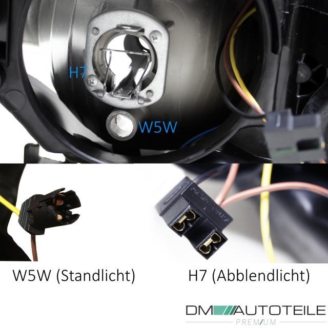 SET Peugeot 207 Scheinwerfer Links & Rechts Halogen H7/H1 06-09 mit LWR