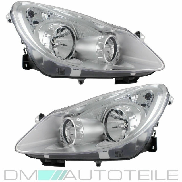 Set Opel Corsa D Klarglas Scheinwerfer rechts&links Bj 06-11 H7/H1 Valeo Typ 8Pin