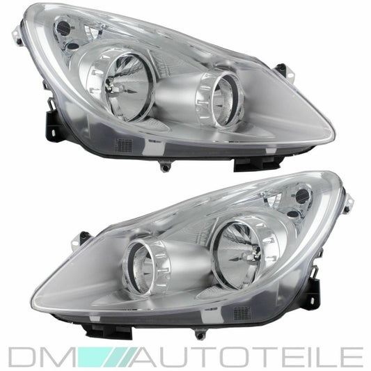 Set Opel Corsa D Klarglas Scheinwerfer rechts&links Bj 06-11 H7/H1 Valeo Typ 8Pin