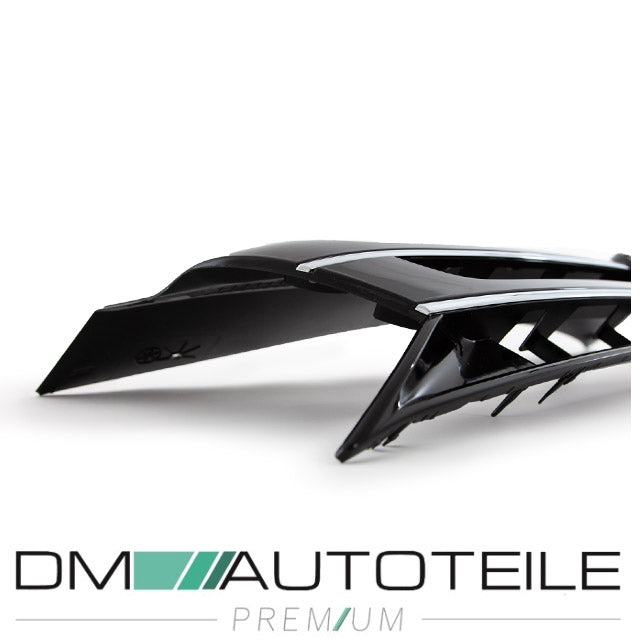 Kühlergrill passt für VW T5 GP Front Grill Schwarz Chrom-Rippen Facelift 09-15