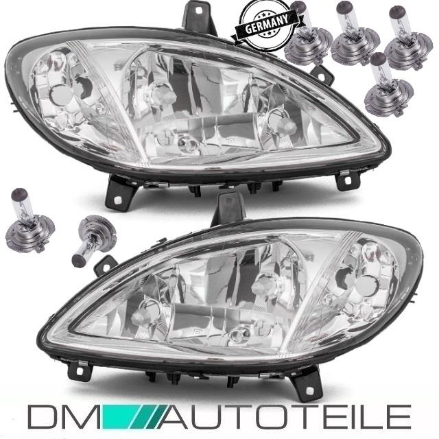 Set Mercedes Viano Vito W639 Scheinwerfer Set 03-09+ Birnen +NSW H7/H7/H7 03-10