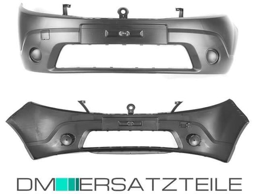 Dacia Sandero Stoßstange vorne Bj 08-12 lackierbar ohne NSW Schwarz