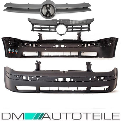 Set für VW Golf 4 IV Stoßstange vorne grundiert +Kühlergrill innen außen 3tlg