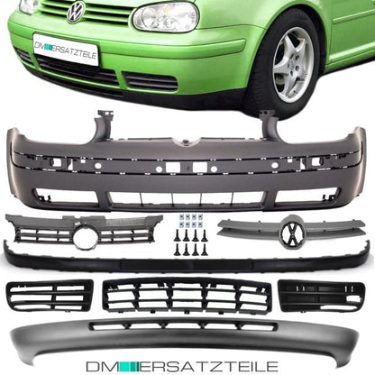 Unfall Set für VW Golf 4 Stoßstange vorne +Kühlergrill Leiste Gitter + Schrauben
