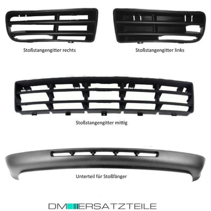 Unfall Set für VW Golf 4 Stoßstange vorne +Kühlergrill Leiste Gitter + Schrauben