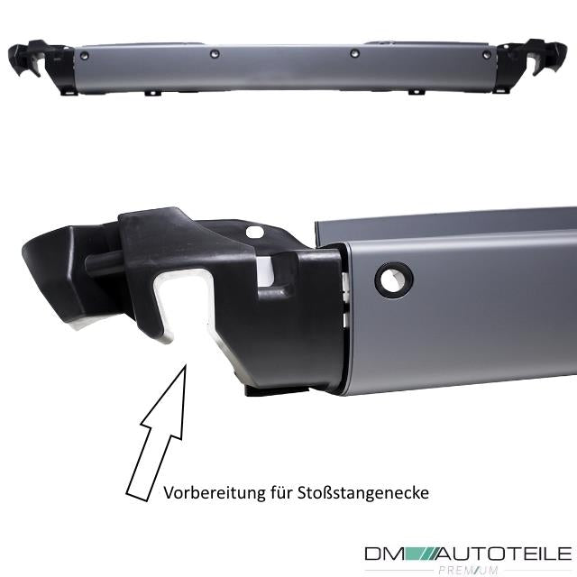 Mercedes Vito Viano W639 Stoßstange hinten mittig für PDC lackierfähig 03-10