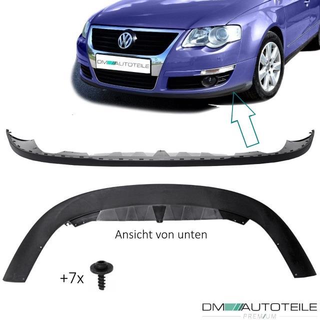 Stoßstange vorne für PDC ohne SRA + Kühlergrill + Spoiler + Schrauben passt für Set VW Passat 3C ab 05-10