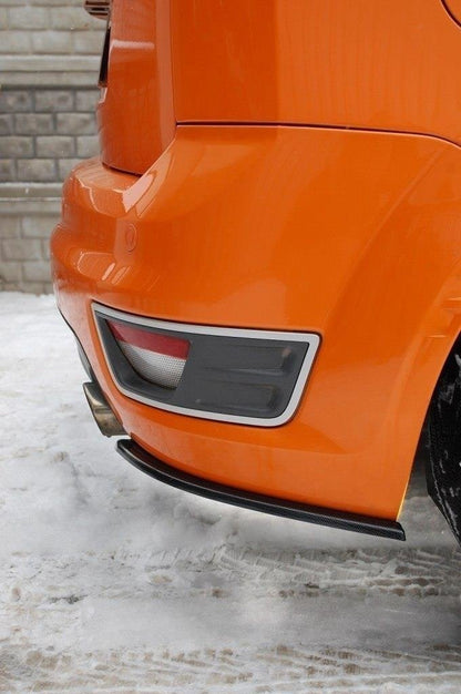 Heck Ansatz Flaps Diffusor für FORD FOCUS MK2 ST VORFACELIFT Carbon Look