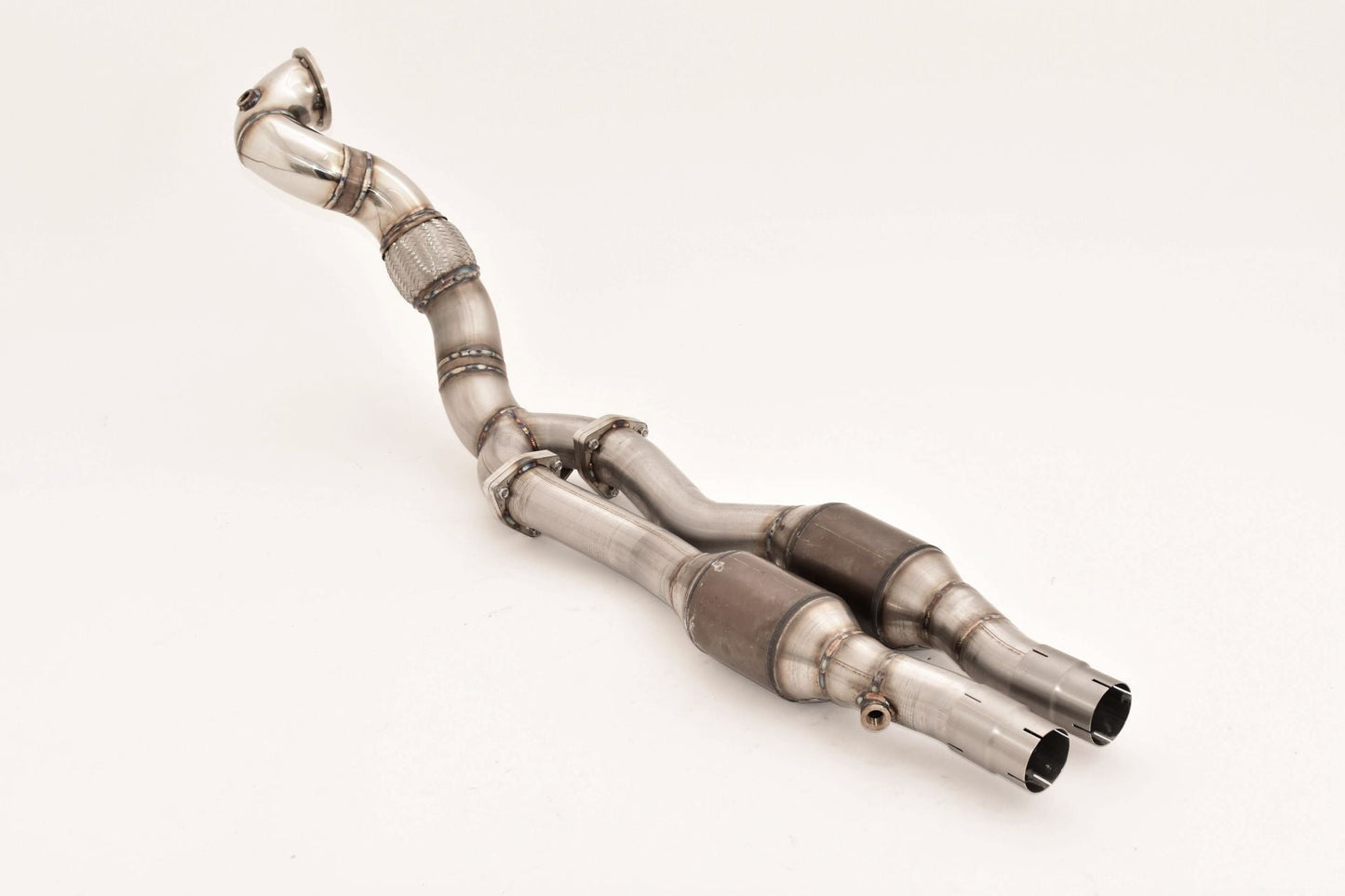 1x90mm / 2x70mm Downpipe mit 200 Zellen Sport-Kat. Audi RS3 8V Quattro