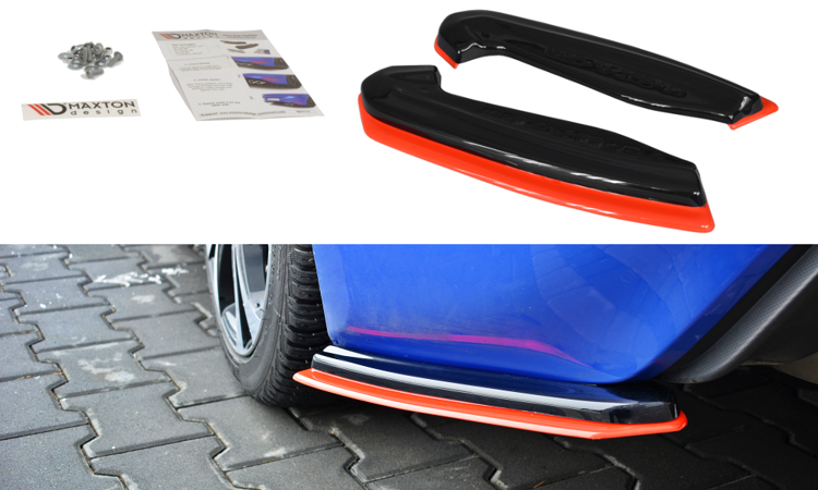 Heck Ansatz Flaps Diffusor V.2 für SUBARU BRZ FACELIFT  schwarz Hochglanz