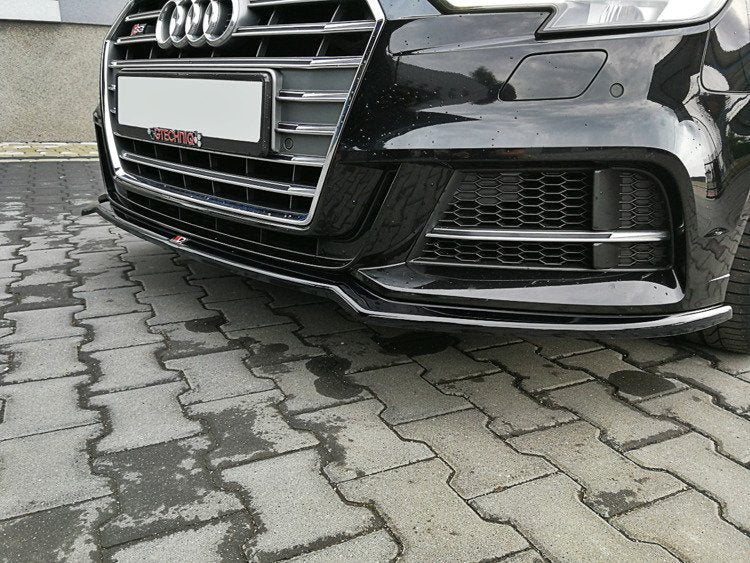 Front Ansatz V.2 für Audi S3 / A3 S-Line 8V FL Limousine schwarz Hochglanz