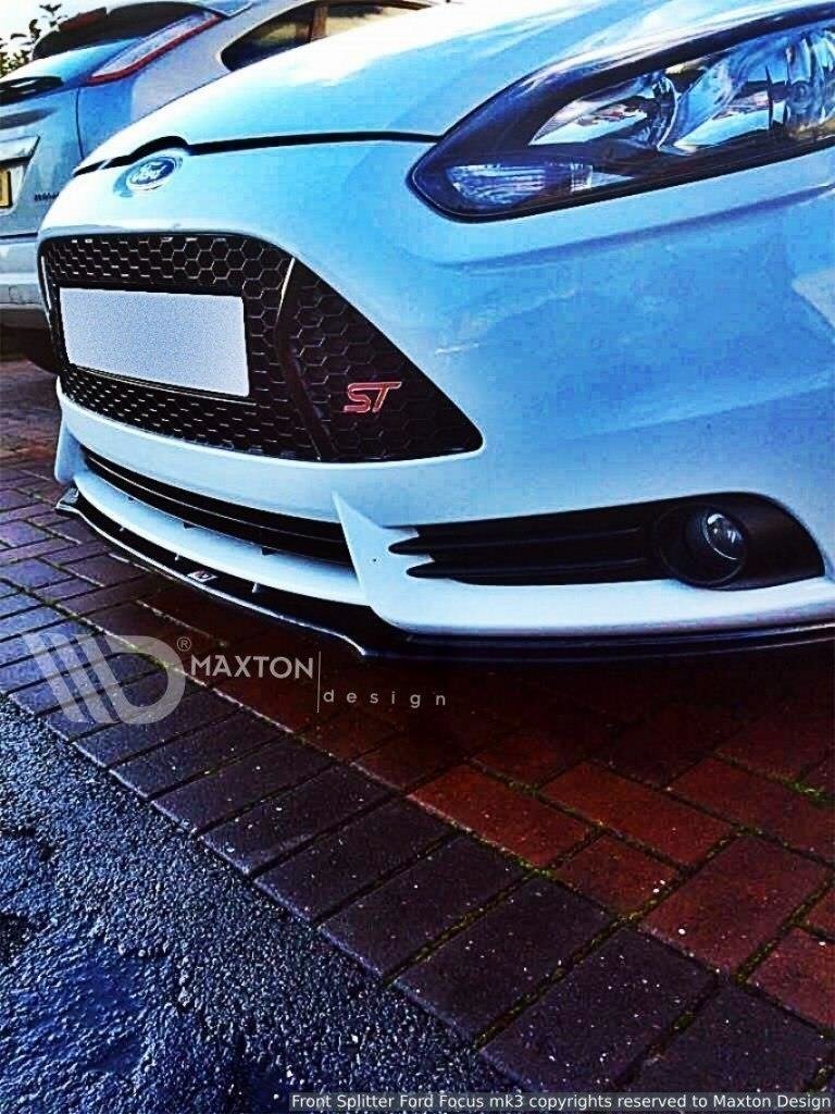 Front Ansatz V.1 für Ford Focus ST Mk3 schwarz Hochglanz