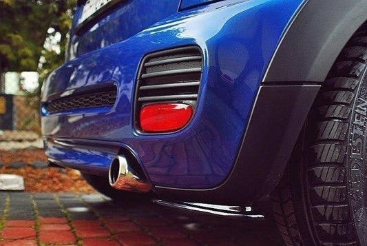 Heck Ansatz Flaps Diffusor für MINI COOPER R56 JCW schwarz Hochglanz