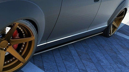 Seitenschweller Ansatz für MERCEDES S-KLASSE W221 LONG schwarz matt