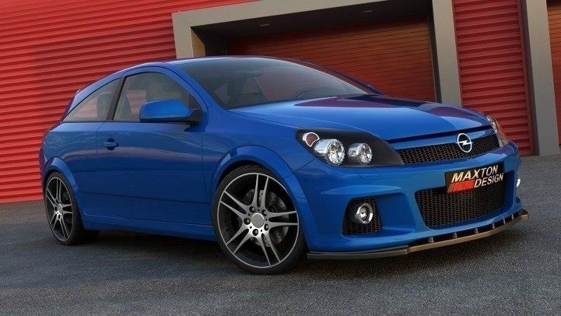 Front Ansatz für OPEL ASTRA H (für OPC / VXR) schwarz Hochglanz