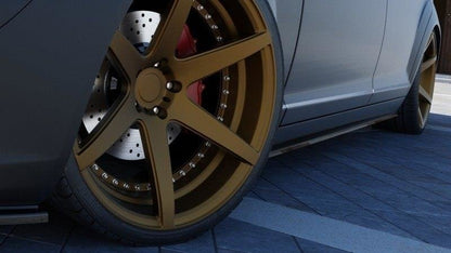 Seitenschweller Ansatz für MERCEDES S-KLASSE W221 LONG Carbon Look