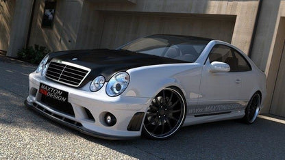 Front Ansatz für MERCEDES CLK W208 (FÜR ME-CLK-208-AMG204-F1 Front Stoßstange) schwarz matt