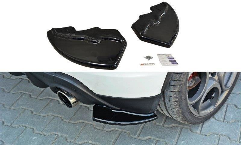 Heck Ansatz Flaps Diffusor für ALFA ROMEO GIULIETTA Zender schwarz Hochglanz