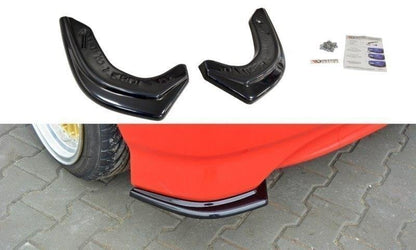 Heck Ansatz Flaps Diffusor für HONDA JAZZ MK1 schwarz matt
