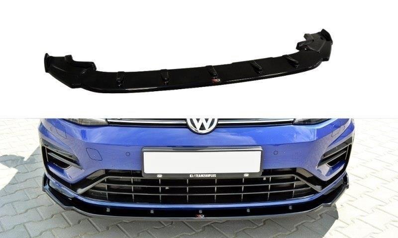 Front Ansatz V.1 für VW Golf 7 R / R-Line Facelift schwarz Hochglanz