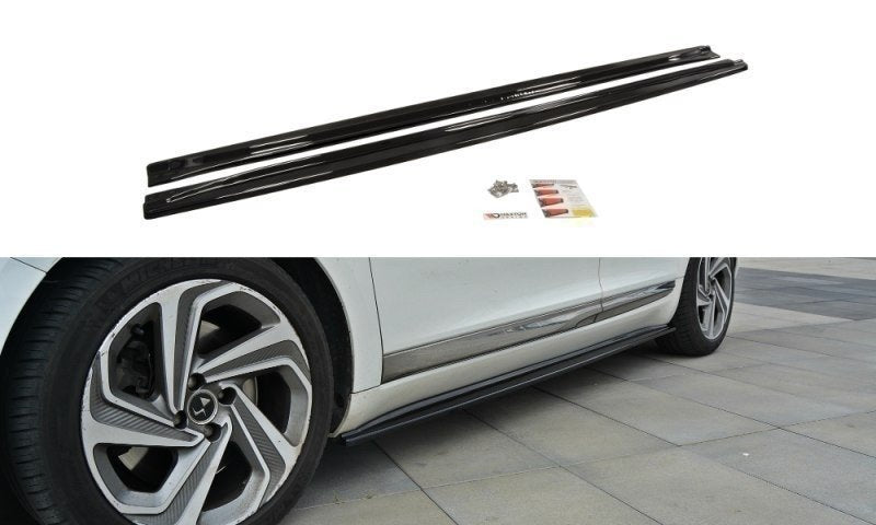 Seitenschweller Ansatz für CITROEN DS5 FACELIFT, PREFACE schwarz matt