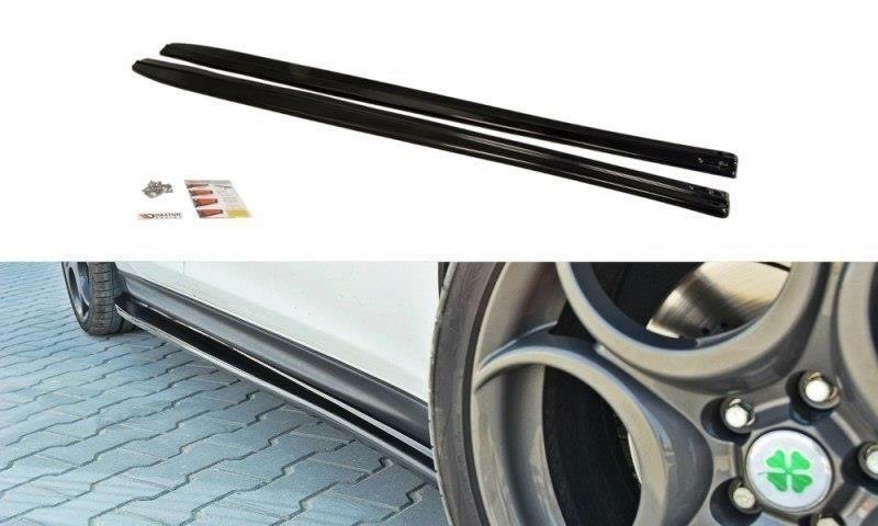 Seitenschweller Ansatz für V.1 für Alfa Romeo Giulietta schwarz Hochglanz