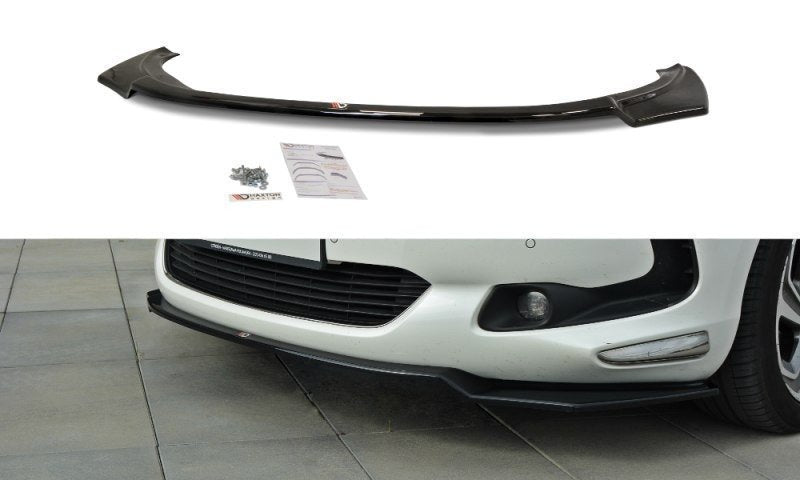 Front Ansatz für v.1 CITROEN DS5 FACELIFT, PREFACE schwarz Hochglanz