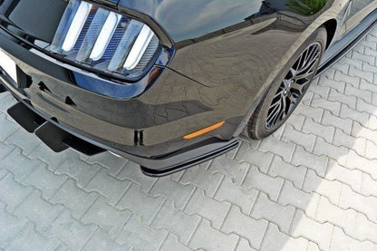 Heck Ansatz Flaps Diffusor für FORD MUSTANG MK6 GT schwarz matt