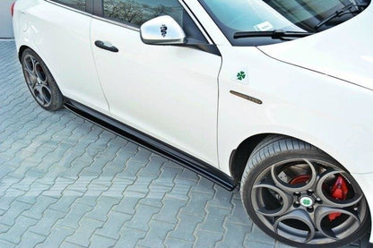 Seitenschweller Ansatz für V.1 für Alfa Romeo Giulietta schwarz Hochglanz