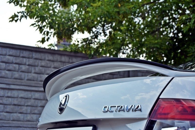 Spoiler CAP für SKODA OCTAVIA III RS PREFACE/FACELIFT schwarz matt