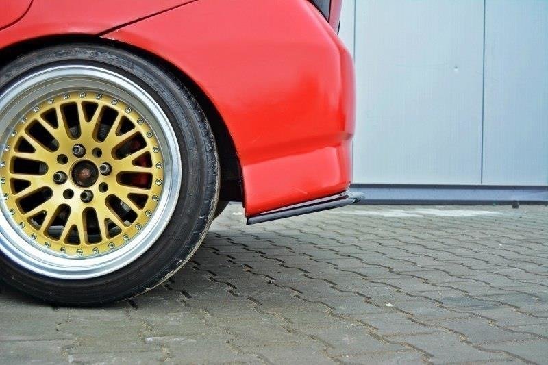 Heck Ansatz Flaps Diffusor für HONDA JAZZ MK1 schwarz matt